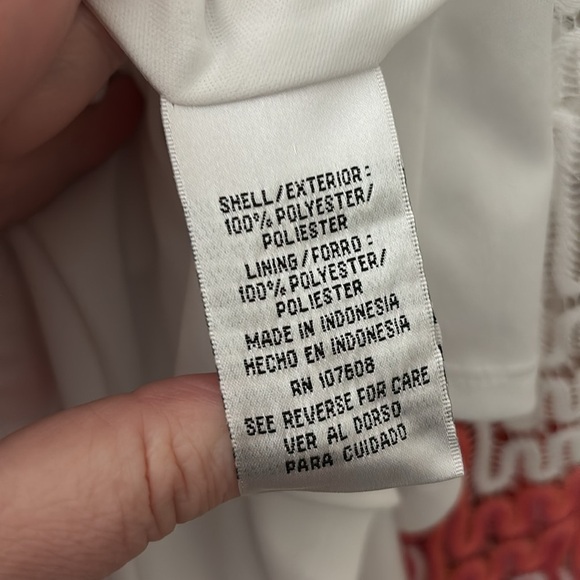 Women’s Plus Size Madison Leigh Dress, 16, White/Pink/Peach, Spring Dress - Picture 8 of 9